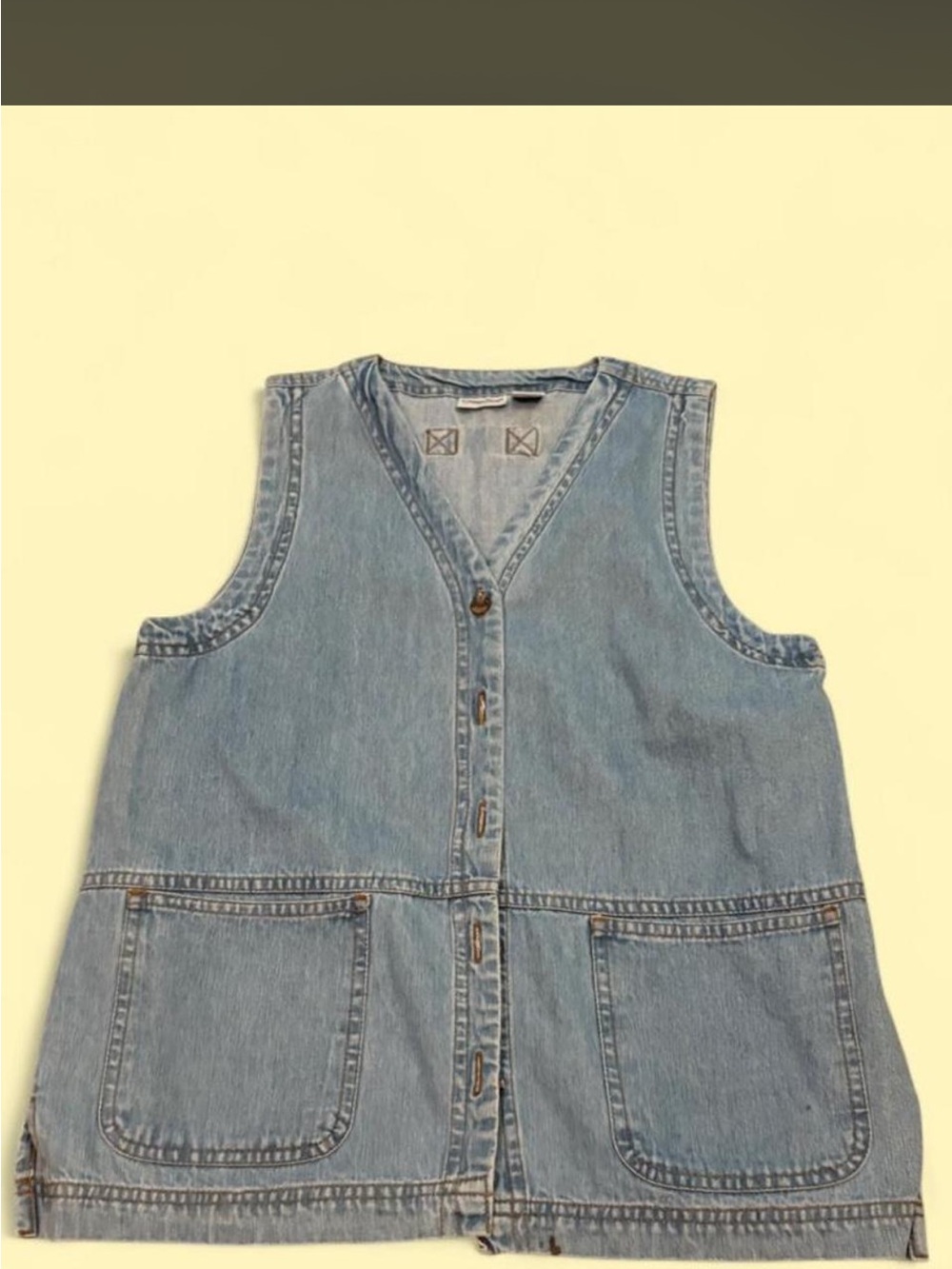 Vintage Style Cabin Creek Light Blue Denim Vest